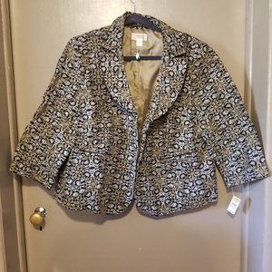 Talbot's Plus Size Embroidered Blazer